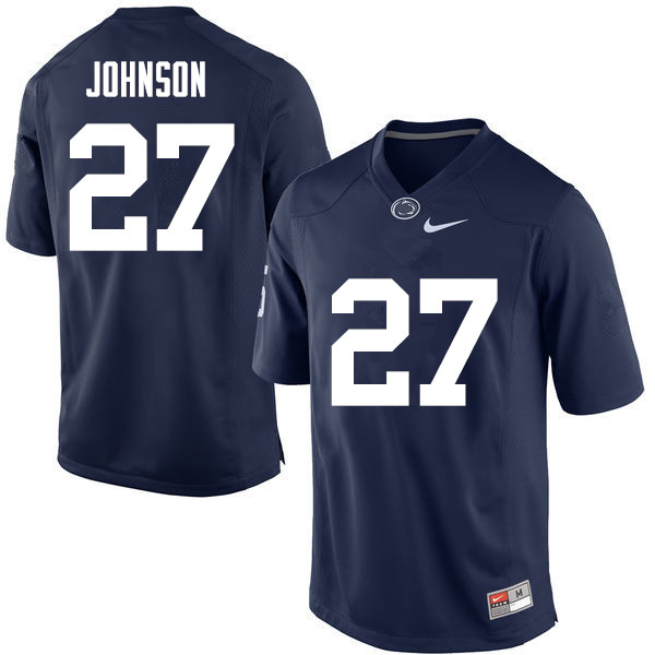 Men Penn State Nittany Lions #27 T.J. Johnson College Football Jerseys-Navy